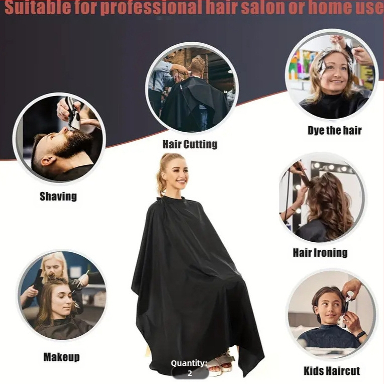 Производителите на източници поддържат печат на външна търговия полиестерна тафта антистатична бръснарница кърпа за подстригване на коса фризьорски салон специален