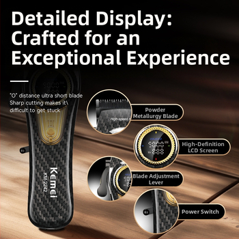 KEMEI KM-2242 elektriskā matu griezēja frizētavai, matu griezēja skūšanās matu griezēja