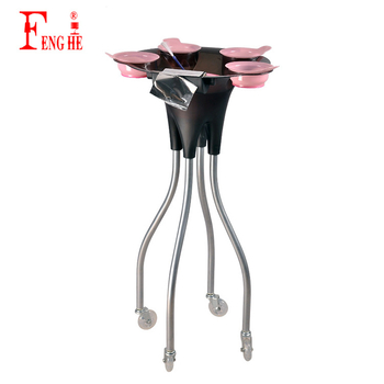 Skaistumkopšanas salona ilgviļņu un krāsošanas instrumentu statīvs, frizētavas stilista ilgviļņu un krāsošanas ratiņi, matu krāsošanas instruments