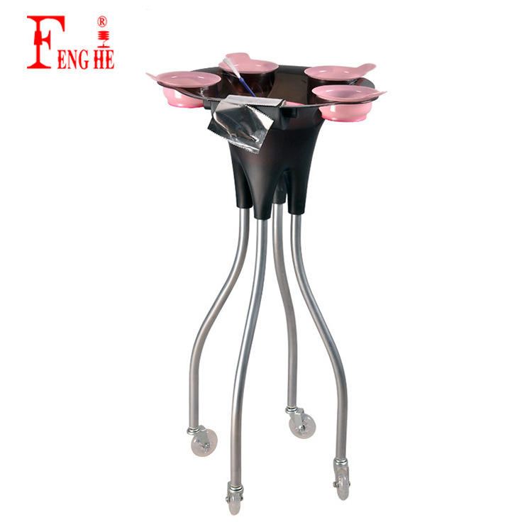 Skaistumkopšanas salona ilgviļņu un krāsošanas instrumentu statīvs, frizētavas stilista ilgviļņu un krāsošanas ratiņi, matu krāsošanas instruments