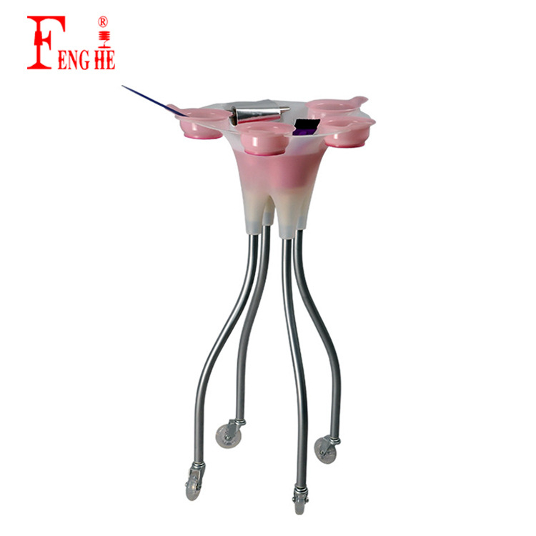 Skaistumkopšanas salona ilgviļņu un krāsošanas instrumentu statīvs, frizētavas stilista ilgviļņu un krāsošanas ratiņi, matu krāsošanas instruments