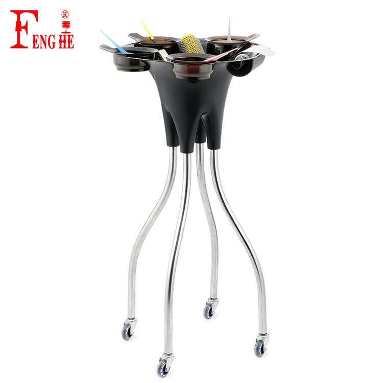 Skaistumkopšanas salona ilgviļņu un krāsošanas instrumentu statīvs, frizētavas stilista ilgviļņu un krāsošanas ratiņi, matu krāsošanas instruments