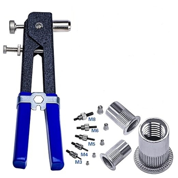 Комплект инструменти за нитове под налягане, 430 части метрична комбинация от нитове (M8/M6/M5/M4/M3)