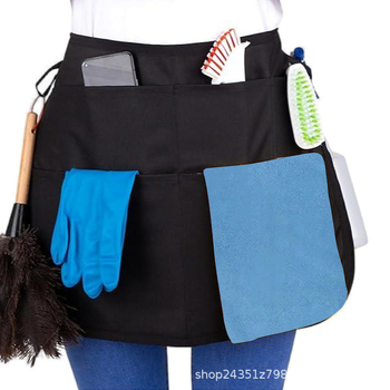 Borbély övtáska, kis kötény, 5 zsebes olló, szerszámtároló táska, szennyeződésgátló tisztítószer, hotelszobai barista munkaruha