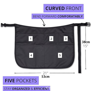 Borbély övtáska, kis kötény, 5 zsebes olló, szerszámtároló táska, szennyeződésgátló tisztítószer, hotelszobai barista munkaruha