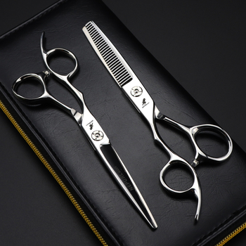 6,0-инчови ръчни фризьорски ножици XGZ-02 за лява ръка, специални ножици с плоски зъби, ножици за изтъняване