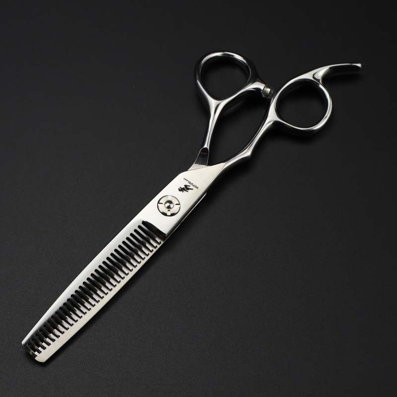 6,0-инчови ръчни фризьорски ножици XGZ-02 за лява ръка, специални ножици с плоски зъби, ножици за изтъняване
