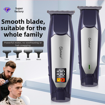 Jauns mājsaimniecības uzlādējams matu griezējs vīriešu pašapkalpošanās gradienta apgriešanas eļļas galviņas griezējs digitālais displejs gravēšanas griezējs elektriskais griezējs