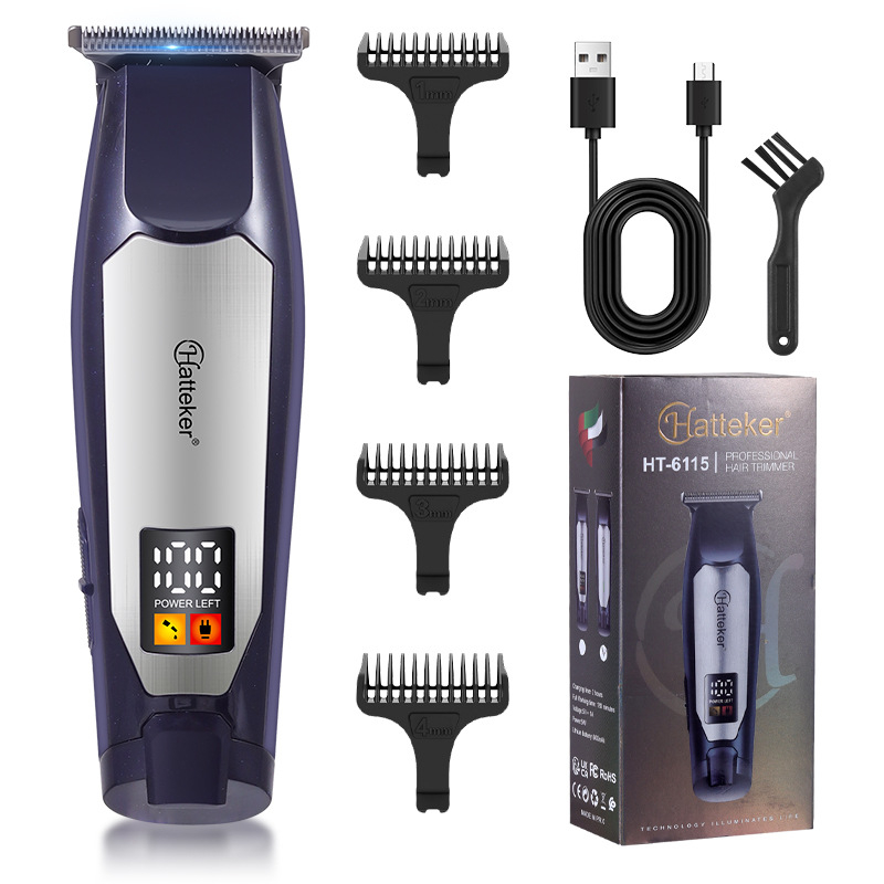Jauns mājsaimniecības uzlādējams matu griezējs vīriešu pašapkalpošanās gradienta apgriešanas eļļas galviņas griezējs digitālais displejs gravēšanas griezējs elektriskais griezējs