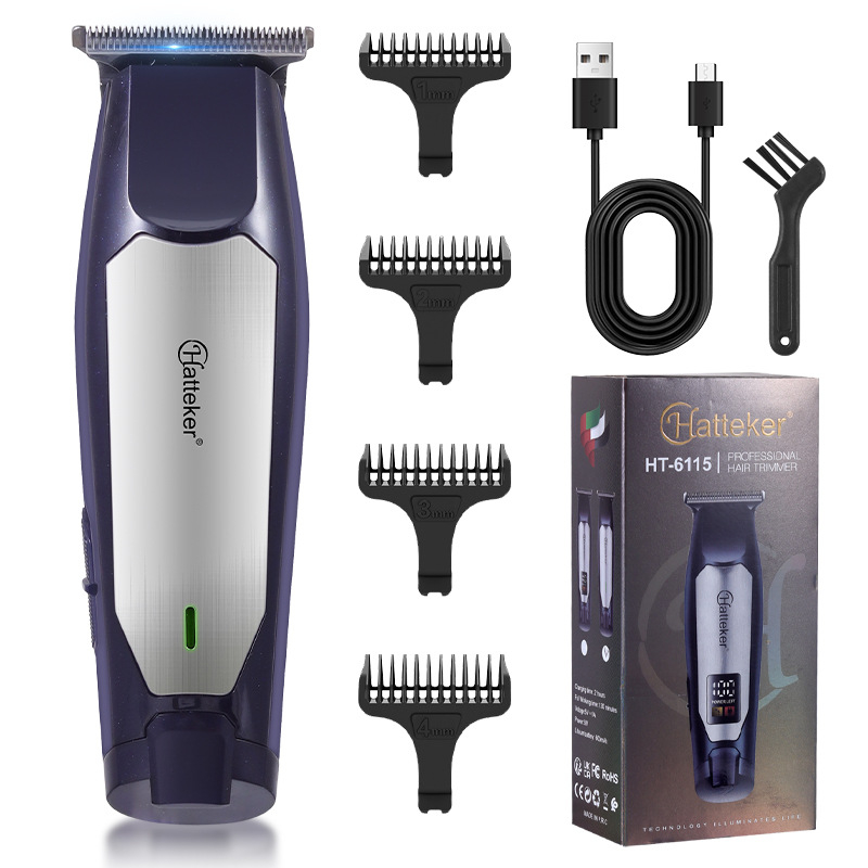 Jauns mājsaimniecības uzlādējams matu griezējs vīriešu pašapkalpošanās gradienta apgriešanas eļļas galviņas griezējs digitālais displejs gravēšanas griezējs elektriskais griezējs