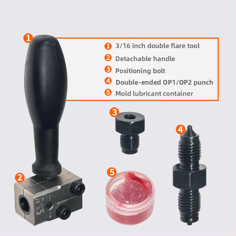 Инструмент за разширител на спирачни маркучи, маслена тръба, климатична тръба, разпробиване на гъбообразна глава, спирачна тръба, гъбообразна глава 4.75 мм, авторемонт