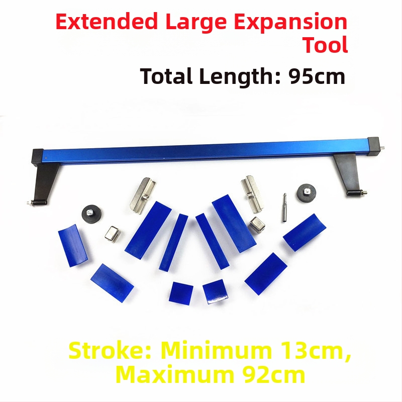 Automobilio įgilintas lakštinio metalo įrankių plėtiklis, išorinė atrama, padidintas separatorius, ištraukiamas, nedažytas, nepaliekantis žymių, ištraukiamas plaktukas