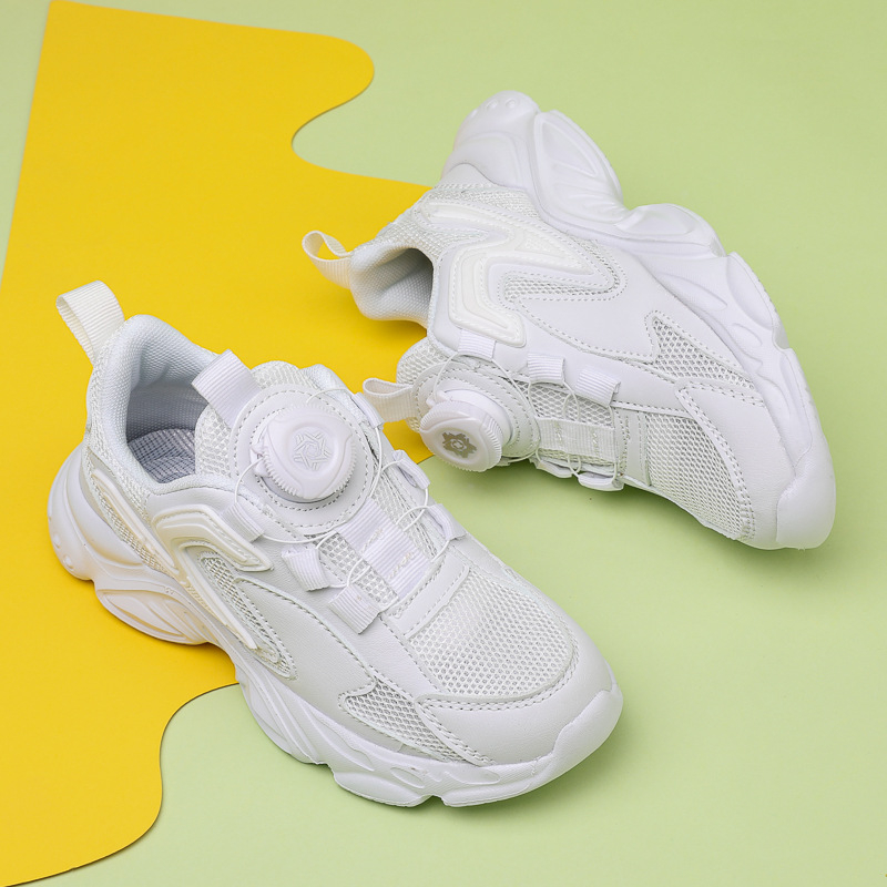 Berniukų balti batai, mergaičių balti tinkliniai sportbačiai, vaikiški tinkliniai sportbačiai, odiniai vandeniui atsparūs Campus sportbačiai