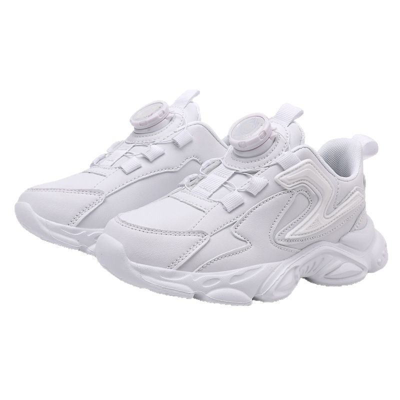 Berniukų balti batai, mergaičių balti tinkliniai sportbačiai, vaikiški tinkliniai sportbačiai, odiniai vandeniui atsparūs Campus sportbačiai