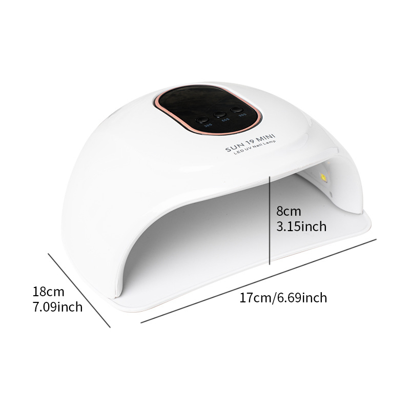 72 W didelės galios nagų lempa, intelektuali indukcinė greitai džiūstanti fototerapijos lempa „SUN19mini“ nagų parduotuvė su tiesioginiais pardavimais gamykloje