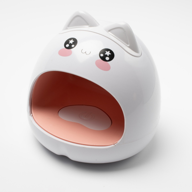 2023 m. 24 W katės manikiūro lempa, miela animacinių filmukų greitai džiūstanti maža LED fototerapijos lempa, didmeninė prekyba nagų lako geliu