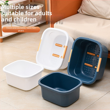 Kibiras pėdų voniai, specialus kibiras pėdų voniai virš blauzdų, namų izoliacija, masažas, kibiras pėdų voniai su dangčiu, plastikinis sustorinimas