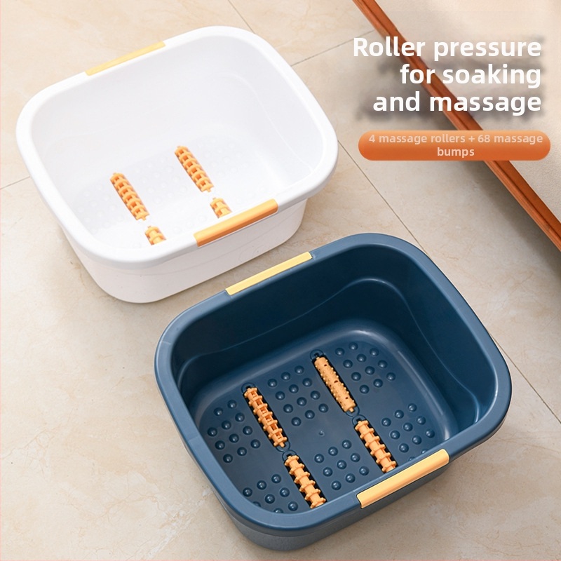 Кофа за вана за крака, специална кофа за вана за крака върху вана за прасци, домашна изолация, масажна кофа за вана за крака с капак, пластмасово удебеляване