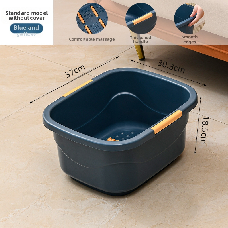 Kibiras pėdų voniai, specialus kibiras pėdų voniai virš blauzdų, namų izoliacija, masažas, kibiras pėdų voniai su dangčiu, plastikinis sustorinimas