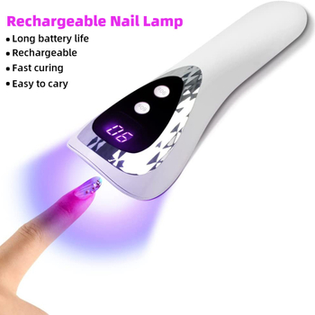 Uzlādējama nagu mākslas fototerapijas lampa, rokas, sarkanā gaisma, pārnēsājama UV/LED nagu lakas cepšanas lampa, 2 vienā saules lampa, vairumtirdzniecībā noliktavā