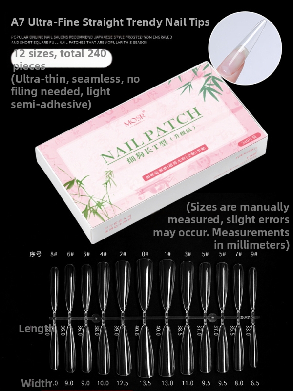 Nagų manikiūras, itin ilgi smailūs nagai, liekninantis įvaizdis, itin ploni, be pėdsakų nešiojami nagų priauginimai, nagų salonams skirti lopinėliai be graviravimo ir šlifavimo