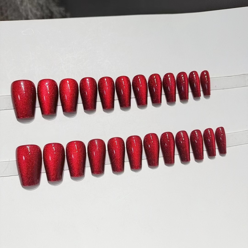 „Wear Armor B772“ raudonos blizgučiais žėrinčios trumpos kopėčios, vidutinio ilgio kopėčios, vyšninės spalvos katės akies formos, aukštos klasės, tiesioginis gamyklinis pardavimas, tiesioginis pristatymas.