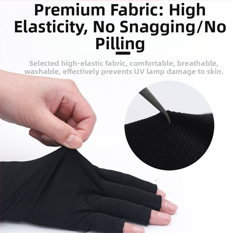 Čierne rukavice na nechtové umenie, proti ultrafialovému žiareniu, proti osvetleniu, opaľovací fototerapeutický stroj, pečenie, čierna lampa na pečenie, blokovanie rosy, prsty, špeciálne