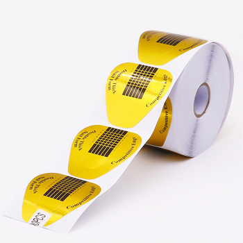 Nagų dailės popieriaus laikiklis pasagos formos stačiakampis fototerapijos šarvų krištolo priauginimo auksinis nagų laikiklis 500 fototerapijos klijų pirštų laikiklis