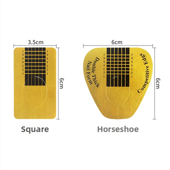 Nagų dailės popieriaus laikiklis pasagos formos stačiakampis fototerapijos šarvų krištolo priauginimo auksinis nagų laikiklis 500 fototerapijos klijų pirštų laikiklis