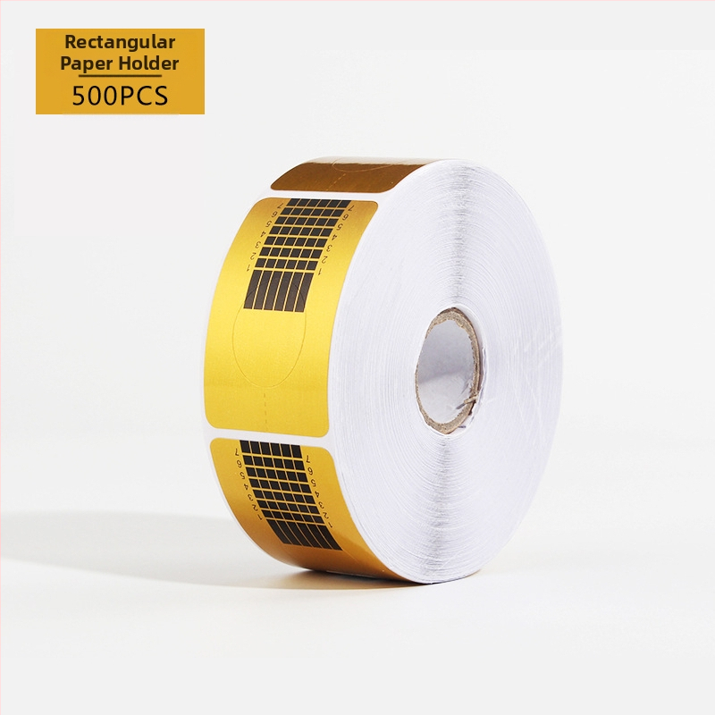 Nagų dailės popieriaus laikiklis pasagos formos stačiakampis fototerapijos šarvų krištolo priauginimo auksinis nagų laikiklis 500 fototerapijos klijų pirštų laikiklis