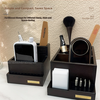 Antikvarinių šlifuoklių laikymo dėžutė, šlifavimo galvutė, teptukas, nagų lakas, guminė medvilnė, nagų dailės įrankiai, didelės talpos reikmenys