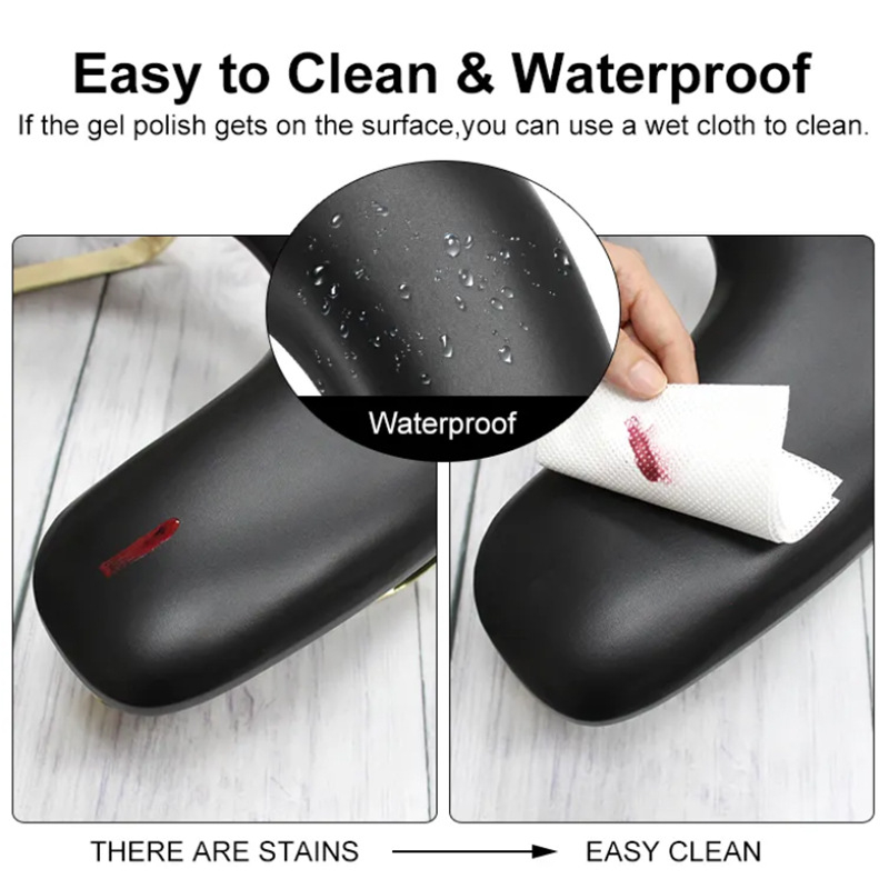 Gamyklinė didmeninė prekyba rusiško stiliaus dviguba U formos nuimama pasvirusi atrama PU mikropluošto oda drugelio formos HR603 manikiūro didelė rankų pagalvė