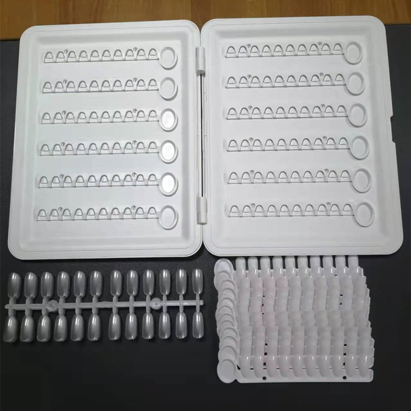 Nagų dailės spalvų kortelės knygelė, nuimama vitrina, nagų dailės spalvų kortelė, vitrina, nagų lako klijai, nagų stilius, nešiojamas