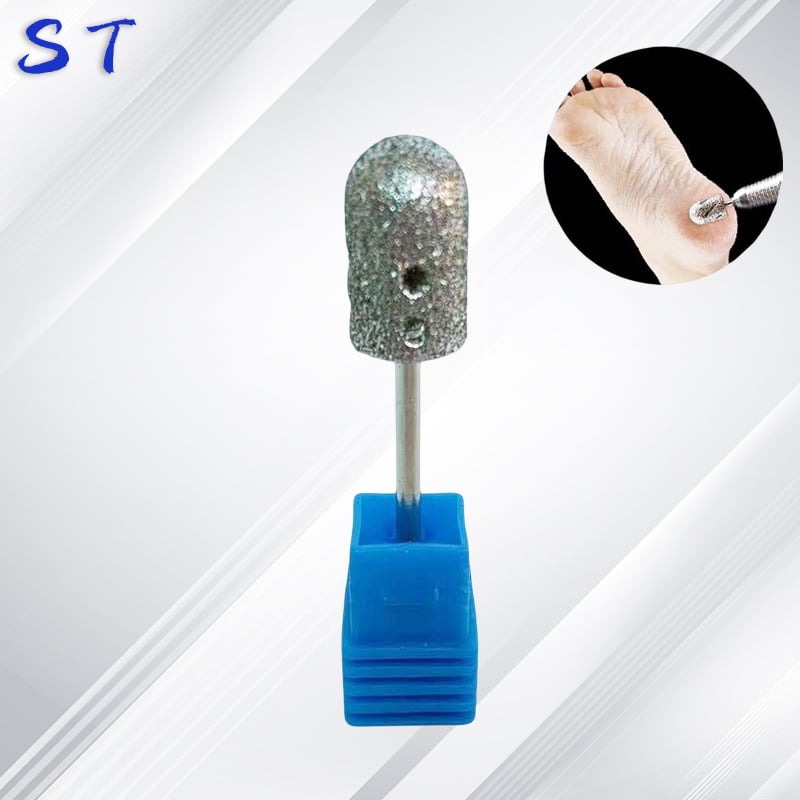 Cap de nisip rotund cu diamant pentru șlefuire piciorului, cap de nisip pentru unghii, cap de nisip pentru șlefuire piciorului, instrument de găurit pentru pedichiură, en-gros