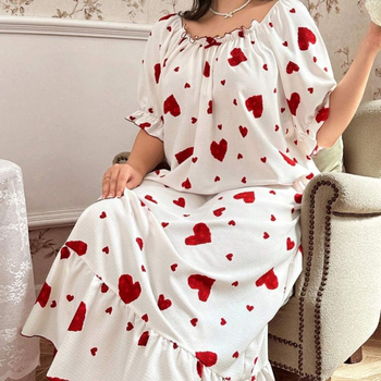 2025 Διασυνοριακό φόρεμα με τυπωμένα σχέδια, Ευρωπαϊκό και Αμερικανικό νυχτικό, νυχτικό, νυχτικό, ρούχα για το σπίτι, νέες πιτζάμες με κοντό μανίκι, γλυκές και χαριτωμένες