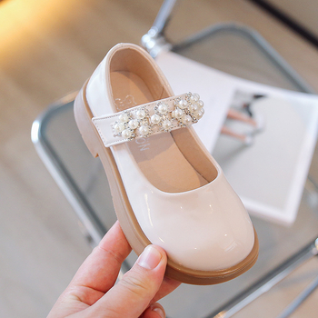 Meiteņu mazi ādas apavi 2025. gada jaunās pavasara un rudens plakanās kurpes, bērnu mazuļu studentu deju princeses apavi, vidēja un liela izmēra bērnu apavi