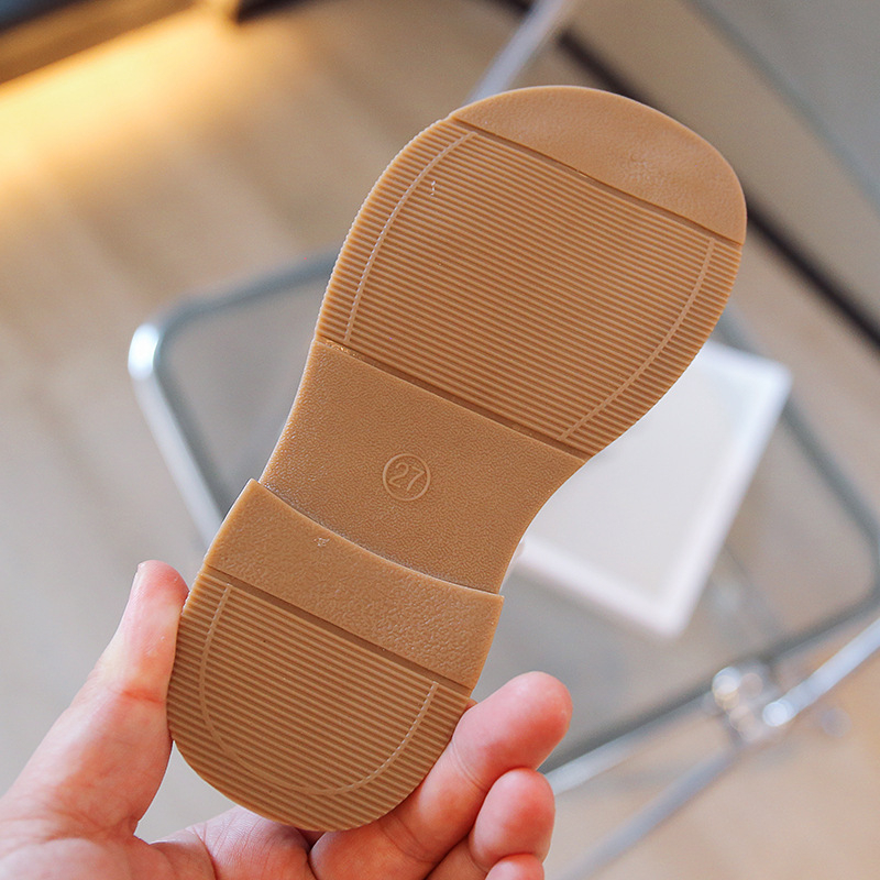 Meiteņu mazi ādas apavi 2025. gada jaunās pavasara un rudens plakanās kurpes, bērnu mazuļu studentu deju princeses apavi, vidēja un liela izmēra bērnu apavi