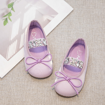 2024. gada pavasara un vasaras meiteņu jaunās korejiešu stila sieviešu mazuļu baleta kurpes ar bantēm un princeses mirdzuma dimanta zīda deju kurpes