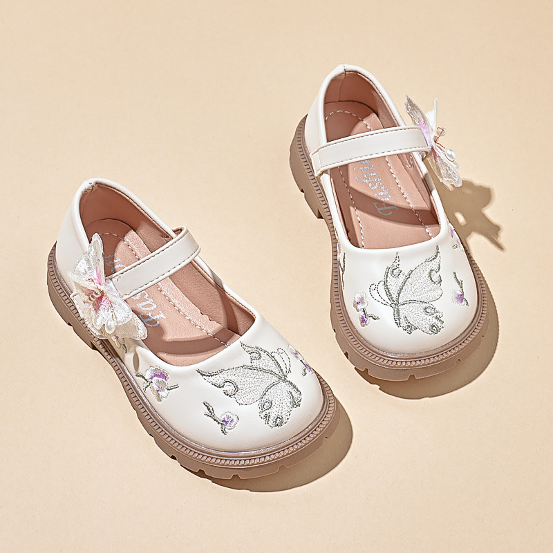 Meiteņu Hanfu apavi Bērnu vasaras nacionālā stila ādas apavi Pavasara un rudens Cheongsam antīkie bērnu apavi Meiteņu ādas apavi Jauni ķīniešu stila apavi