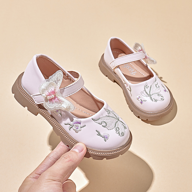 Meiteņu Hanfu apavi Bērnu vasaras nacionālā stila ādas apavi Pavasara un rudens Cheongsam antīkie bērnu apavi Meiteņu ādas apavi Jauni ķīniešu stila apavi