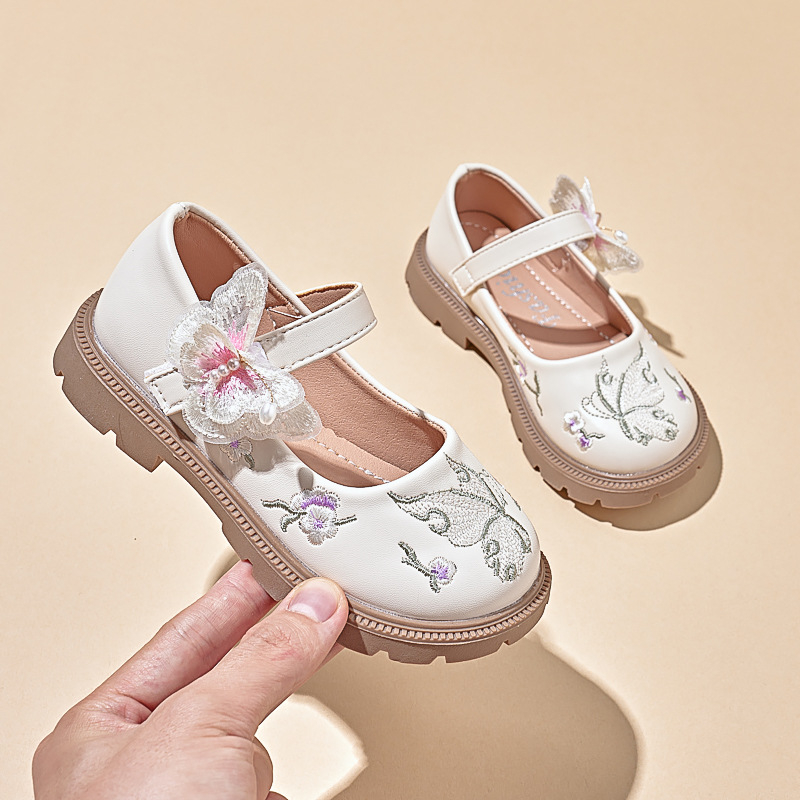 Meiteņu Hanfu apavi Bērnu vasaras nacionālā stila ādas apavi Pavasara un rudens Cheongsam antīkie bērnu apavi Meiteņu ādas apavi Jauni ķīniešu stila apavi