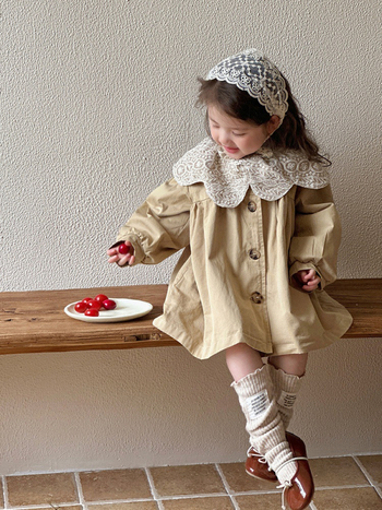 Djevojački baloner za jesen 2025., dječji top srednje duljine u britanskom stilu za djevojčice, proljetna i jesenska jakna korejskog dizajna