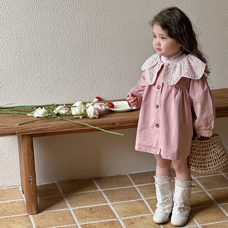 Djevojački baloner za jesen 2025., dječji top srednje duljine u britanskom stilu za djevojčice, proljetna i jesenska jakna korejskog dizajna