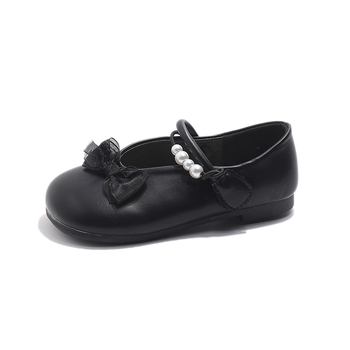 Tüdrukute väikesed nahast kingad 2025. aasta kevadised uued laste printsessikingad pehme tallaga naiste aarekingad valged ühekihilised kingad lääne stiilis kevadstiil