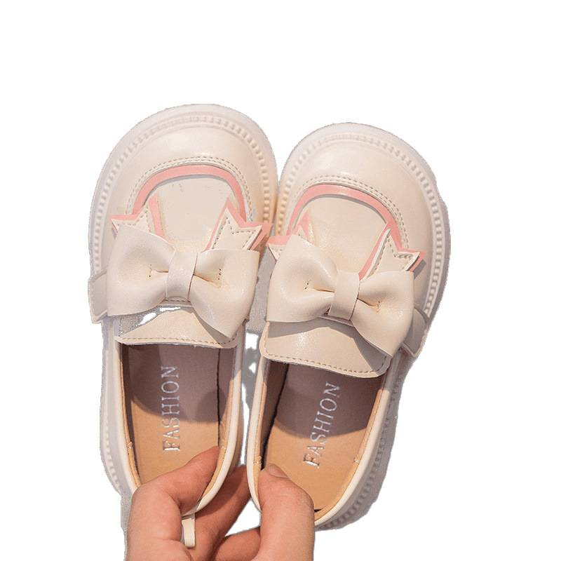 [3997 Kollektsioon] Tüdrukute nahkkingad 2024 Uued kevadkingad Briti väikeste tüdrukute pehme tallaga kingad