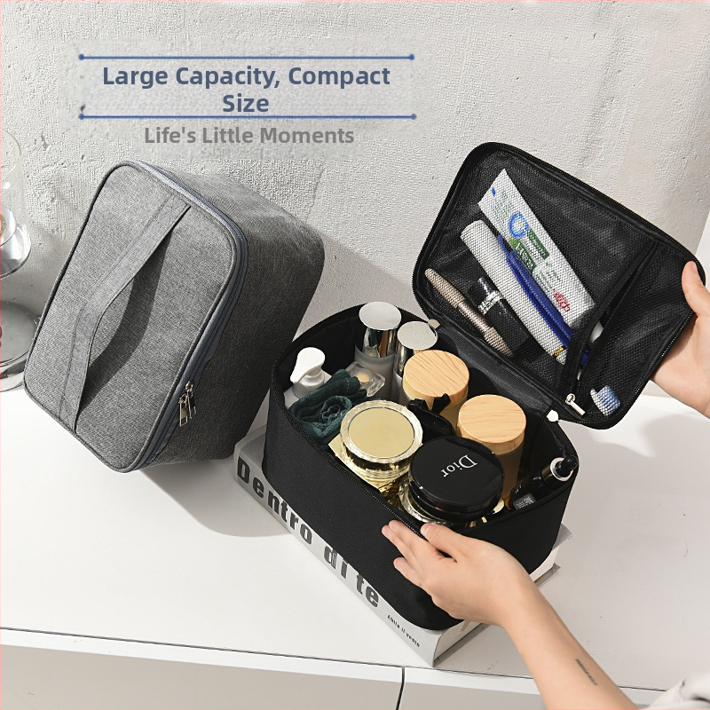 Nová cestovná prenosná kozmetická taška s veľkou kapacitou, vodotesná a odolná voči opotrebovaniu, úložná taška na toaletné potreby, prenosná jednoduchá úložná taška