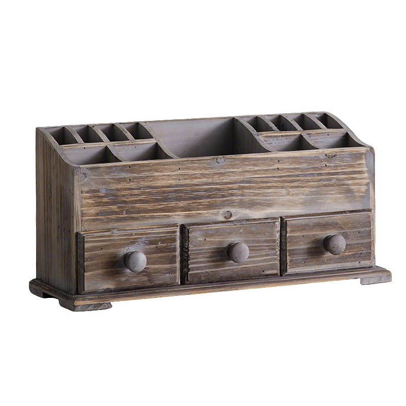 Vintažinė medžio masyvo stalinė kosmetikos dėžutė, dekoratyvinė spintelė, antikvarinė, sena, paprastos apdailos, antikvarinė tualetinė dėžutė