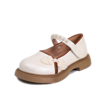 Μικρά δερμάτινα παπούτσια για κορίτσια, φλατ παπούτσια με μαλακή σόλα, παιδικά παπούτσια, νέα κινέζικα παπούτσια δυναστείας Χαν του 2025 για μικρά κορίτσια, νέα κινέζικη ρετρό