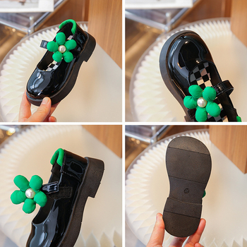 Jarné a jesenné nové dievčenské kožené topánky v kórejskom štýle, módne princeznovské topánky pre malé dievčatá, retro mäkká podrážka, topánky Mary Jane