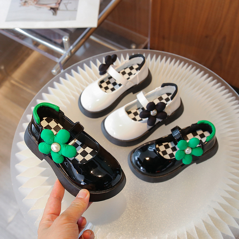 Jarné a jesenné nové dievčenské kožené topánky v kórejskom štýle, módne princeznovské topánky pre malé dievčatá, retro mäkká podrážka, topánky Mary Jane